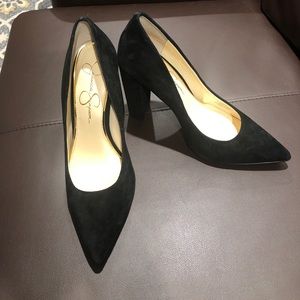 Jessica Simpson suede block heels